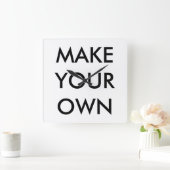 Aangepaste, grote 10,75-inch vierkante wandklok (Huis)