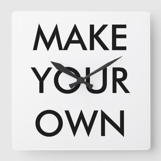 Aangepaste, grote 10,75-inch vierkante wandklok (Voorkant)