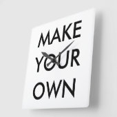 Aangepaste, grote 10,75-inch vierkante wandklok (Hoek)