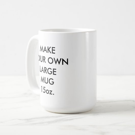 Aangepaste, grote 15 oz klassieke witte Mok (Voorkant links)