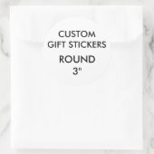 Aangepaste GROTE 3" RONDE Gift Stickers Sjabloon (Tas)