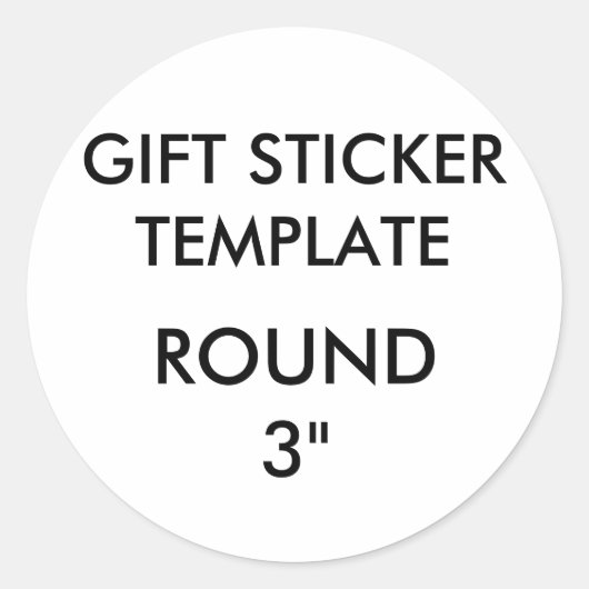Aangepaste GROTE 3" RONDE Gift Stickers Sjabloon (Voorkant)