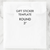 Aangepaste GROTE 3" RONDE Gift Stickers Sjabloon (Tas)