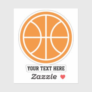 Aangepaste grote basketbal sport logo sticker