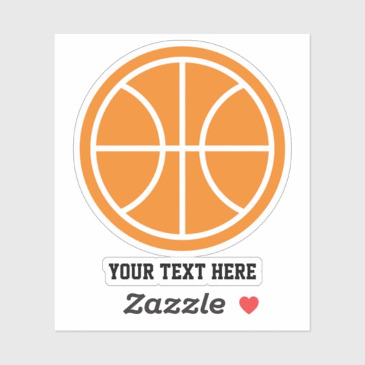 Aangepaste grote basketbal sport logo sticker (Vel)