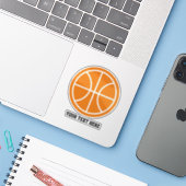 Aangepaste grote basketbal sport logo sticker (Laptop met iPhone)