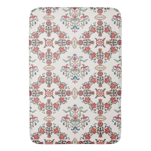 Aangepaste grote  bloeipatroon badmat (Voorkant Verticaal)