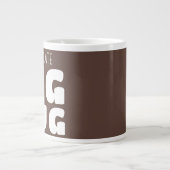 Aangepaste grote bruine mok voor warme chocolademe (Voorkant)