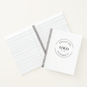 Aangepaste grote Business Logo website Eenvoudig Notitieboek (Binnen)