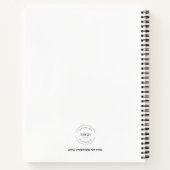 Aangepaste grote Business Logo website Eenvoudig Notitieboek (Achterkant)