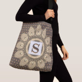 Aangepaste grote cross body canvas tas psychedelis (Dichtbij)