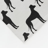 Aangepaste Grote Deen Hond Silhouet Fleece Deken (Hoek)