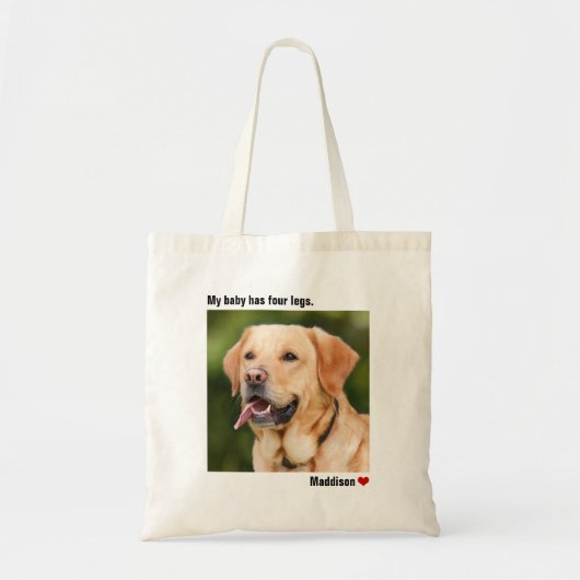 Aangepaste grote foto-aangepaste hond tote bag (Voorkant)