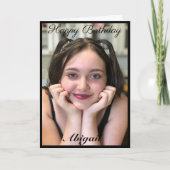 Aangepaste grote foto-dochter Birthday Kaart (Voorkant)