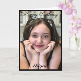 Aangepaste grote foto-dochter Birthday Kaart
