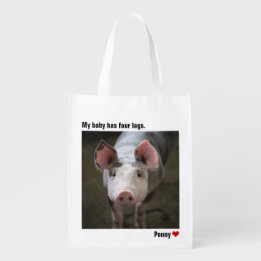 Aangepaste Grote Foto Gepersonaliseerde Pet Herbru Boodschappentas