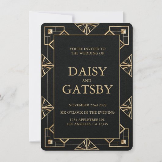 Aangepaste Grote Gatsby Sla de datum op Kaart (Achterkant)