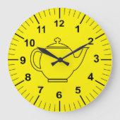 Aangepaste grote gele keuken wandklok (Voorkant)