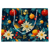 Aangepaste Grote Gift Bag met Blauwe Feestelijke B Groot Cadeauzakje (Voorkant)