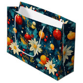 Aangepaste Grote Gift Bag met Blauwe Feestelijke B Groot Cadeauzakje (Voorkant Gekanteld)