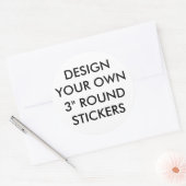 Aangepaste grote glanzende 3" ronde Stickers (Envelop)