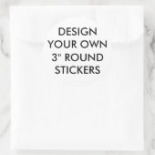 Aangepaste grote glanzende 3" ronde Stickers (Tas)