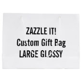 Aangepaste, GROTE GLOSSY Cadeauverpakking Blanco S Groot Cadeauzakje (Achterkant)