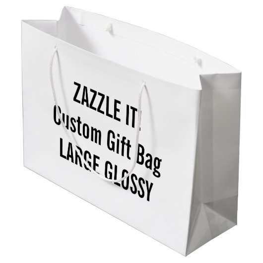 Aangepaste, GROTE GLOSSY Cadeauverpakking Blanco S Groot Cadeauzakje (Achterkant Gekanteld)