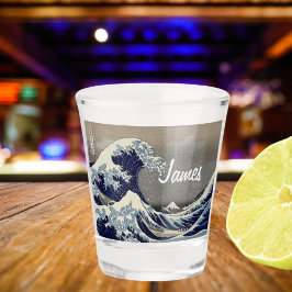 Aangepaste grote golf japans schilderij shot glas