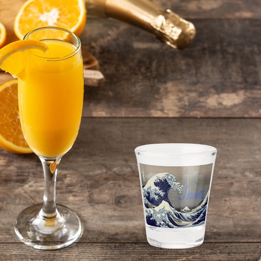 Aangepaste grote golf japans schilderij shot glas