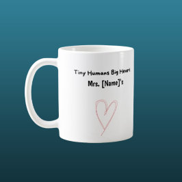 Aangepaste grote hart kleuterleidster klassieke mo koffiemok