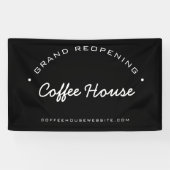 Aangepaste grote heropening van uw koffiehuis spandoek (Horizontaal)
