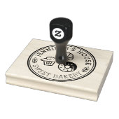 Aangepaste grote homemade Logo Circulaire Rubberstempel (Stempel)