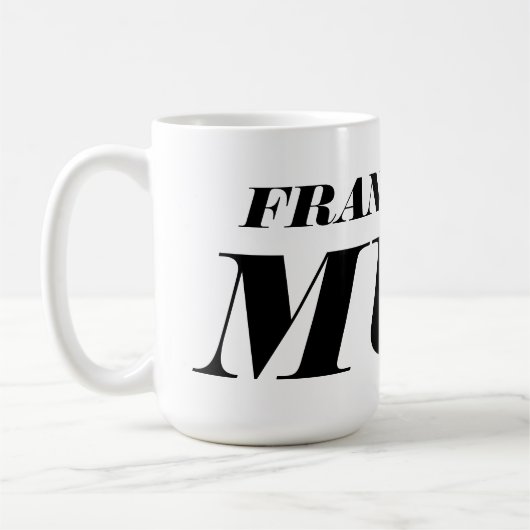 Aangepaste grote jumbo XL-mok Koffiemok (Links)