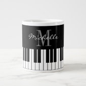 Aangepaste grote jumbomok voor monogram voor piano grote koffiekop (Voorkant)
