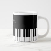 Aangepaste grote jumbomok voor monogram voor piano koffiekop (Rechts)