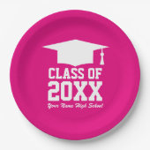 Aangepaste grote klasse van 2025 afstudeerfeest papieren bordje (Voorkant)