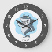 Aangepaste grote klok voor haaiengrijs (Voorkant)