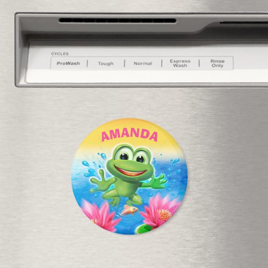 Aangepaste grote koelkast magneet springende kikke (Insitu (Vaatwasser))