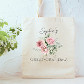 Aangepaste Grote Oma Bloemen Canvas tas
