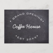 Aangepaste grote opening van uw koffiehuis briefkaart (Voorkant)