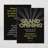 Aangepaste Grote Openingsuitnodiging, Stadslampen Kaart (Voorkant / Achterkant)