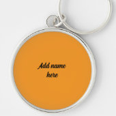 Aangepaste Grote Oranje Ronde Sleutelhanger (Voorkant)