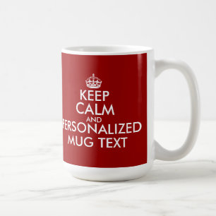 Aangepaste grote, overmaatse Keep Calm jumbo-mokke Koffiemok