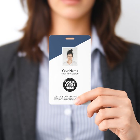 Aangepaste grote personeelsfoto, streepjescode, na badge (Gepresenteerd)