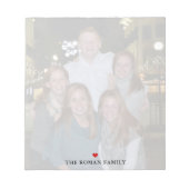 Aangepaste grote persoonlijke foto's notitieblok (Voorkant)