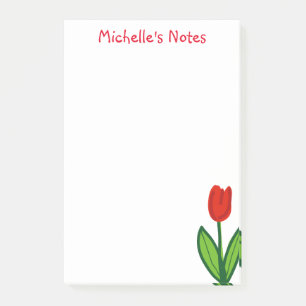 Aangepaste grote Post-it® notes met rode tulpenblo