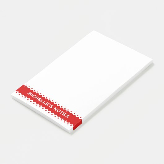 Aangepaste grote Post-it® notes met schattige rode (Schuin)