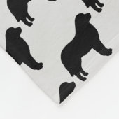 Aangepaste Grote Pyreneeën Hond Silhouet Fleece Deken (Hoek)