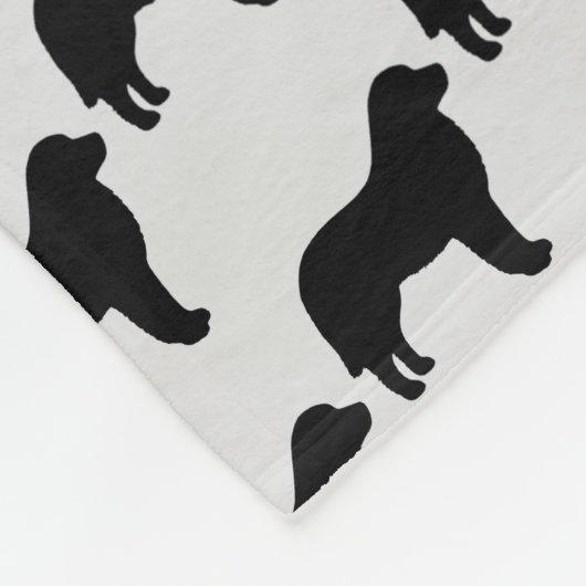 Aangepaste Grote Pyreneeën Hond Silhouet Fleece Deken (Hoek)